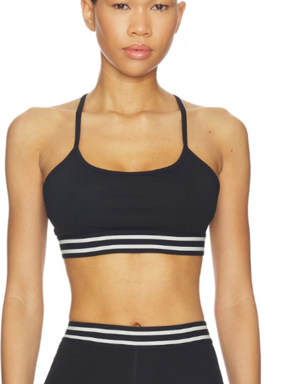 NWT Splits59 Cali Active Rib Sports Bra in Black size Small